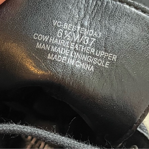 Vince Camuto Animal Print Leather Combat Boots Size 6.5 - Picture 7 of 11